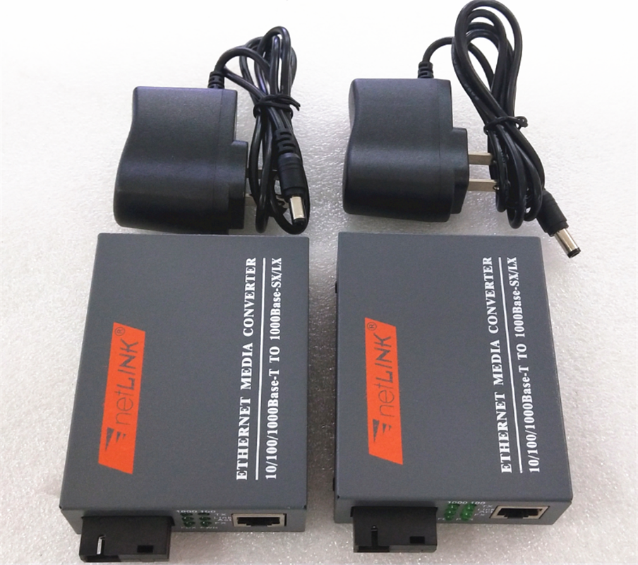 NETLINK千兆单模单纤钎监控外置SC光纤收发光电转换器HTB-GS-03AB